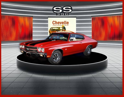 1969 Chevy Malibu Mouse Pad Classic Muscle Cars Hot Rods