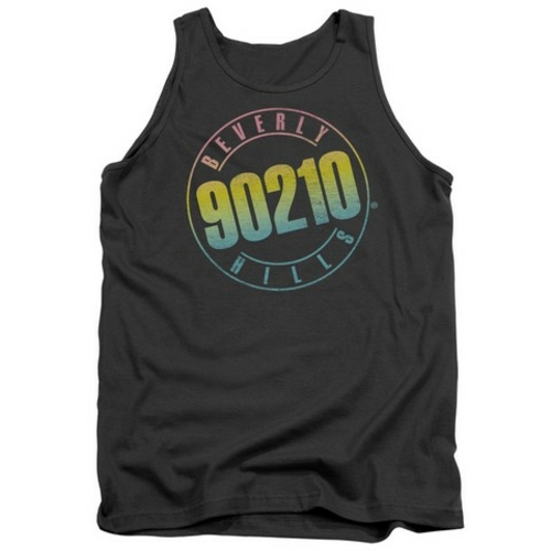 Trevco 90210-Color Blend Logo - Adult Tank Top - Charcoal- Medium