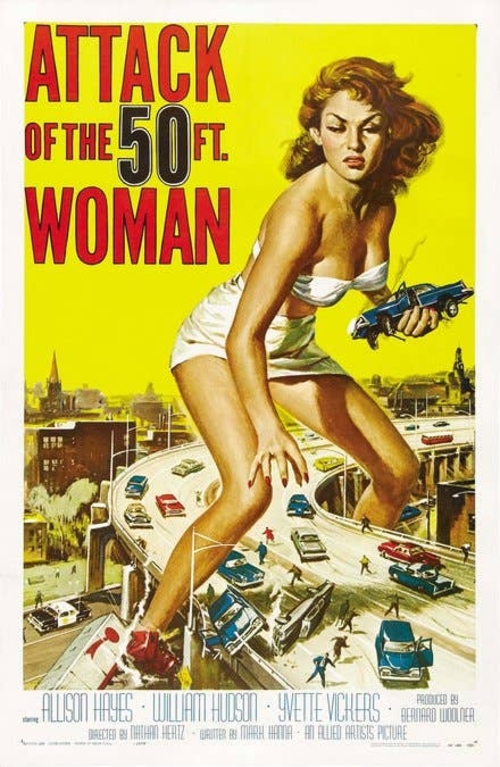 Attack of 50FT Woman Monster Movie Poster 8 x 12 Tin Sign