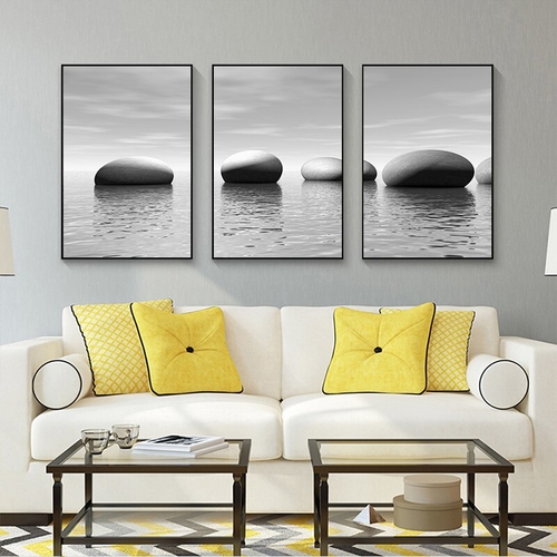 Modern Creative Stone Sea View Canvas Art
