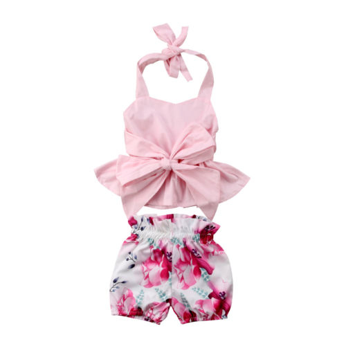 Newborn Toddler Baby Girls Bow knot Backless 