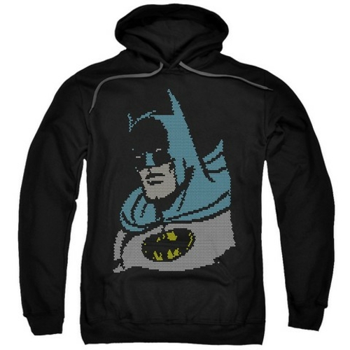 Trevco Dc-Lite Brite Batman - Adult Pull-Over Hoodie - Black- Large