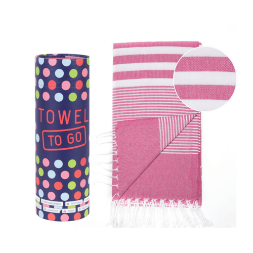 Beach Pool Hammam Towel, Pink in Gift Box