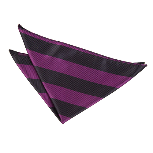 Striped Handkerchief - Purple & Black