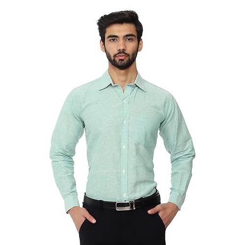 Solid Formal Regular Fit Shirt for men (Size-S) (Color-SEA GREEN)