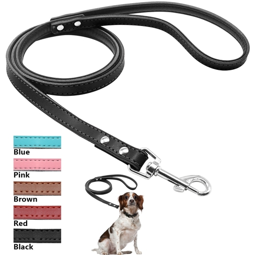 Leather Dog Leash Pet Walking Leads 5 Colors 3
