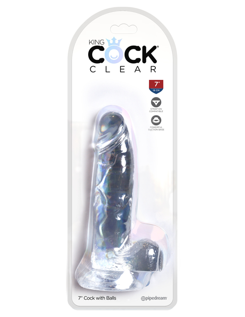 King Cock Clear 7" Cock With Balls