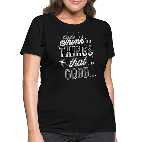 Graphic Tee - Think on Things that are Good - Womens Curvy T-shirt