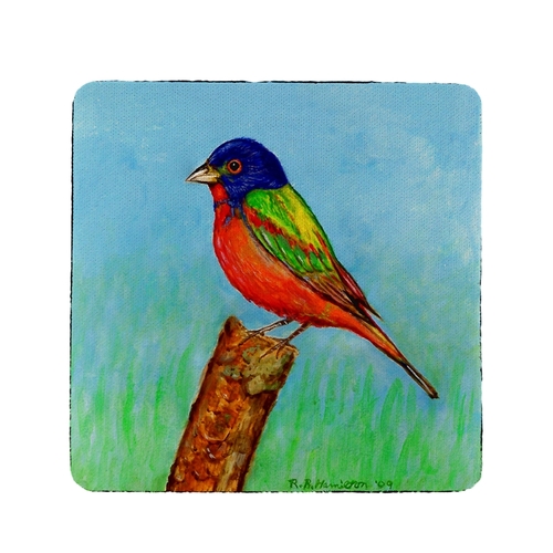 Betsy Drake CT920 Painted Bunting Coaster - Set of 4