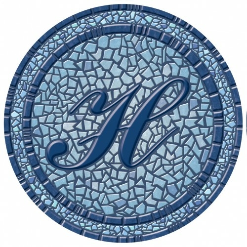 Lamatek 67B00-0044H 29 in. dia. Monogram Mosaic Poolsaic Mat- H