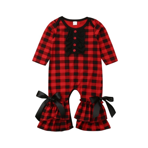 Toddler Baby Girls Clothes Ruffle Cotton Romper