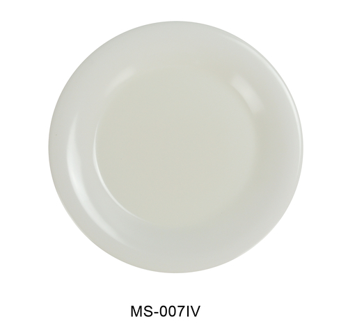 Yanco MS-007IV Mile Stone Wide Rim Round Plate
