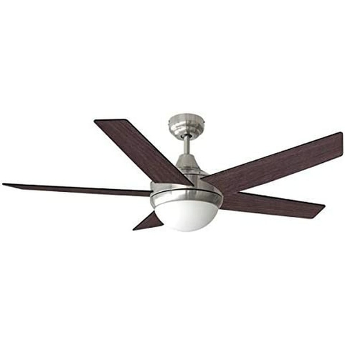 Ceiling Fan with Light EDM Black Wengue 60 W Ø 132 cm