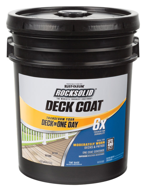 Rocksolid 1694587 4.53 gal Rust-Oleum 6X Solid Color Water-Based Deck 