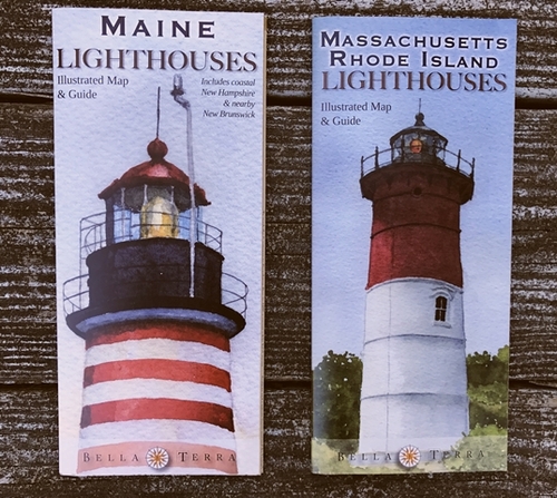 Bella Terra Maps L10090F New England Lighthouses Map Pack