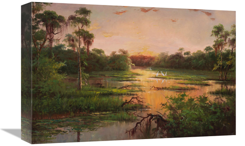 Global Gallery GCS-132545-1218-142 12 x 18 in. Sunset on the Bayou Art