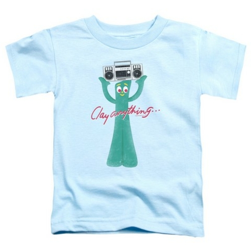 Trevco Gumby-Clay Anything Short Sleeve Toddler Tee- Light Blue - Smal