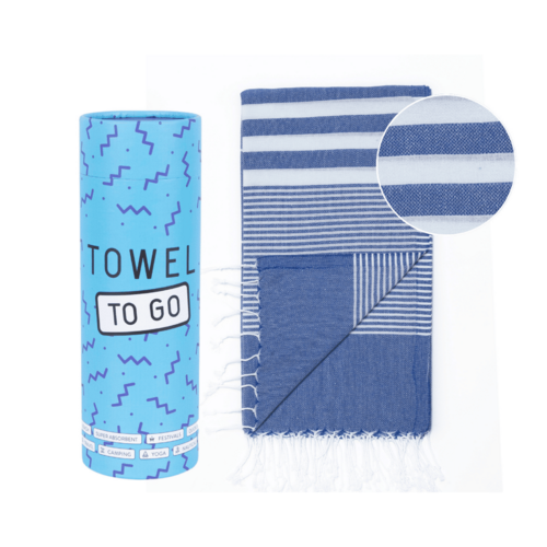 Beach Pool Hammam Towel, Blue in Gift Box