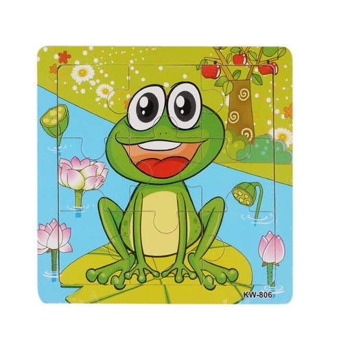 Frog Wooden Kids Children Jigsaw Education And