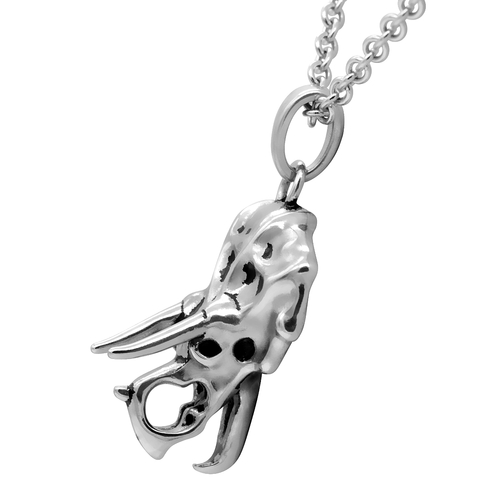 Dinosaur Necklace Triceratops Skull Pendant