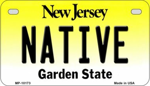 Smart Blonde MP-10173 7 x 4 in. Native New Jersey Novelty Metal Motorc