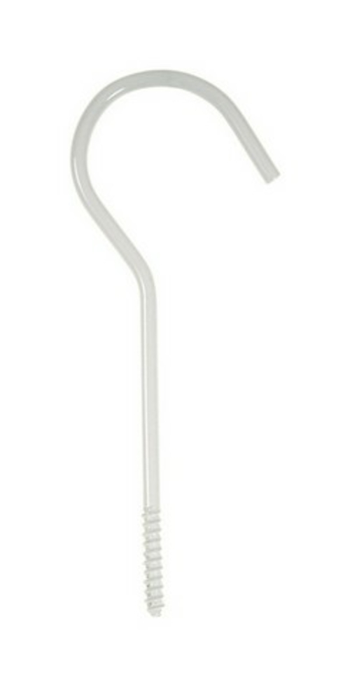 Panacea Products 86210 2 x 6 x 0.25 in. Dia.  Steel White Ceiling Hook