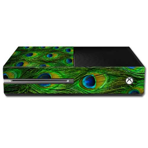 MightySkins MIXBONE-Peacock Feathers Skin Decal Wrap for Microsoft Xbo