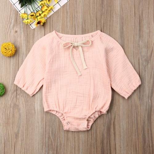 Newborn Autumn Baby Girls Boys Outfits Plain