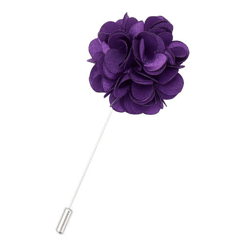 Plain Satin Lapel Pin - Purple