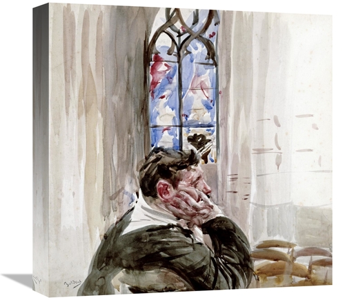 Global Gallery GCS-267757-16-142 16 in. Portrait of a Man in Church Ar