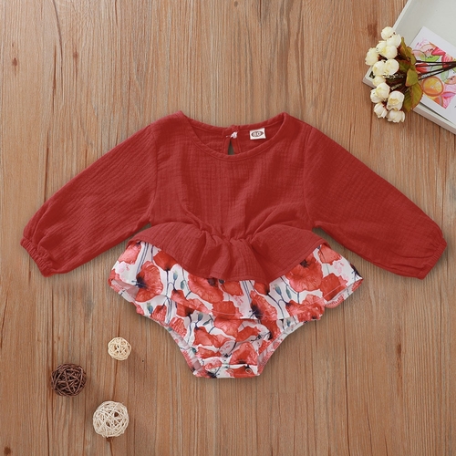 cute Infant Baby Bodysuit Boys Girls Clothes Long