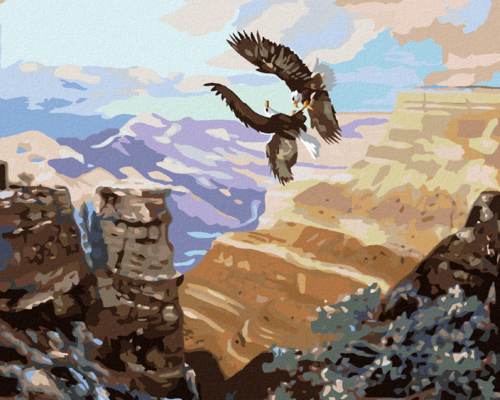 Zuty - Paint by Numbers - EAGLE IN BATTLE (D. RUSTY RUST), 40x50 cm