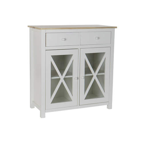 Chest of drawers DKD Home Decor S3022229 White Natural Crystal Poplar