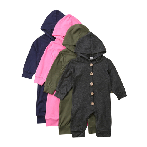 Babies Long Sleeve Fashion Hooded Toddler Infant