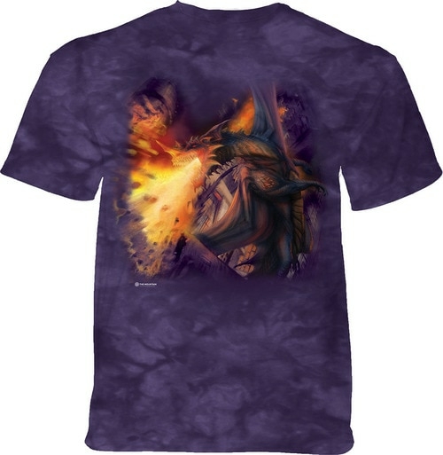 The Mountain 5465970 Purple Breath of Destruction Tri-Blends T-Shirt -