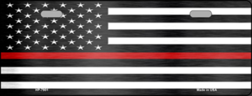 Smart Blonde HP-7901 4.5 x 12 in. Thin Line Flag Novelty Metal Half Pl