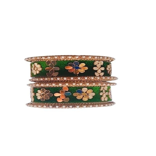 Stylish Chuda Bangles for Women & Girls D1, (Green) (2.4 Inches)