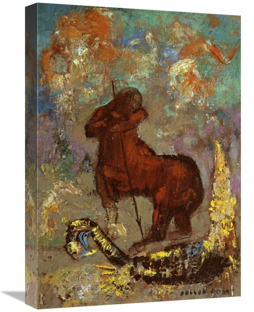 Global Gallery GCS-279543-22-142 22 in. Centaur & Dragon Art Print - O