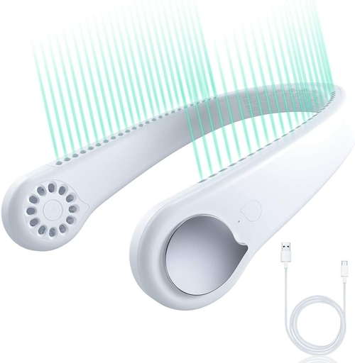 Summer Portable Mini Cooling Fan Rechargeable Bladeless Neck Fan