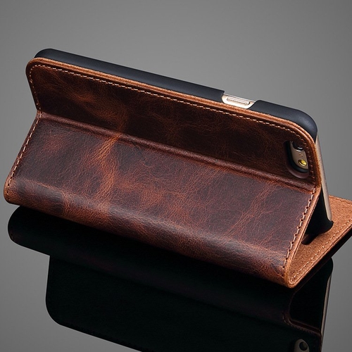 Crazy Horse Leather iPhone Wallet Case