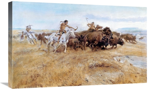 Global Gallery GCS-279968-30-142 30 in. Buffalo Hunt Art Print - Charl