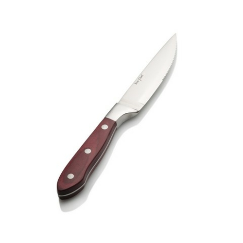 Bon Chef S939 9.75 in. Gaucho Steak Knife with Pakka Wood Handle ,