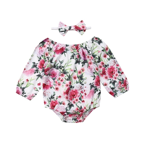 Newborn Flower Infant Toddler Baby Girl Romper