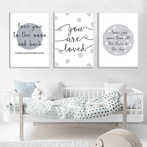 Moon Stars Posters And Prints Quotes Wall Art