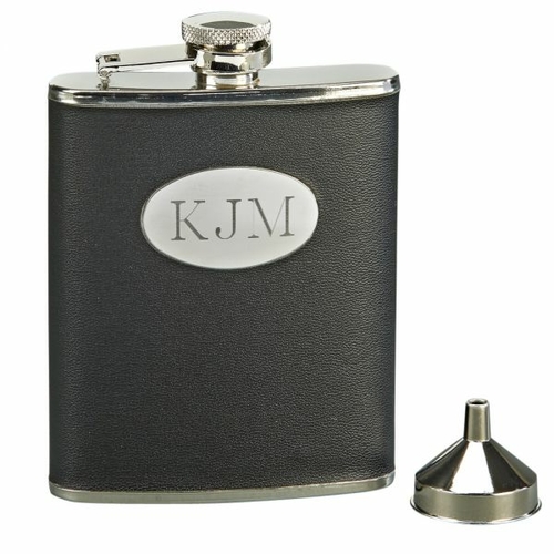 Creative Gifts International 003100 6 oz Stainless Steel Flask with En