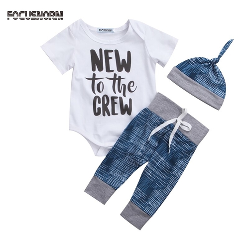 Newborn Infant Baby Boys Girls 3PCS Casual Short