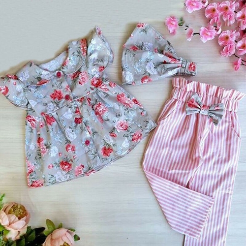 Emmababy 2PCS Toddler Kids Baby Girl Cotton