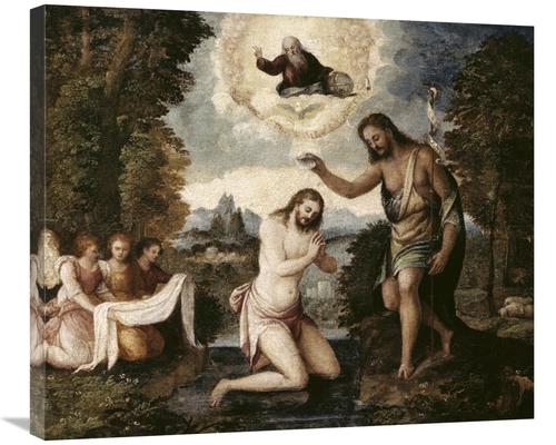 Global Gallery GCS-281745-30-142 30 in. Baptism of Christ Art Print - 