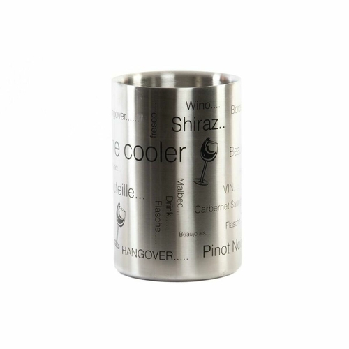 Bottle Cooler DKD Home Decor Silver Stainless steel Plastic 12 x 12 x