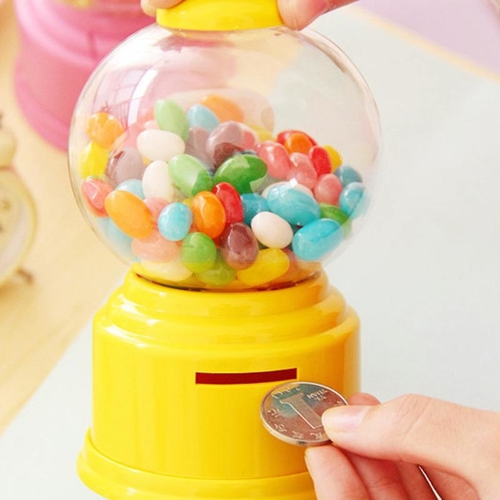 Main Mini Candy Machine Coin Bank Kids Toy Bubble image